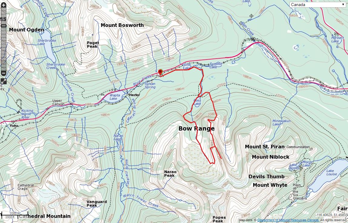 Divide Mountain Route Map